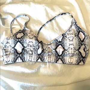 Snakeskin Bikini Top